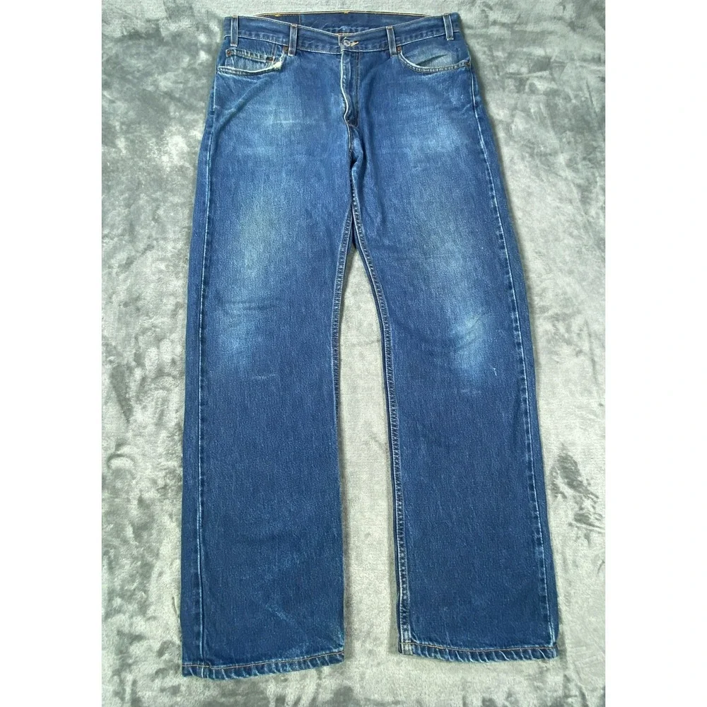 Vintage Levis Jeans Mens 36x32 Blue Straight Leg Denim Pants Y2K 90s USA Red Tag